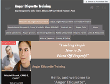 Tablet Screenshot of angeretiquette.com